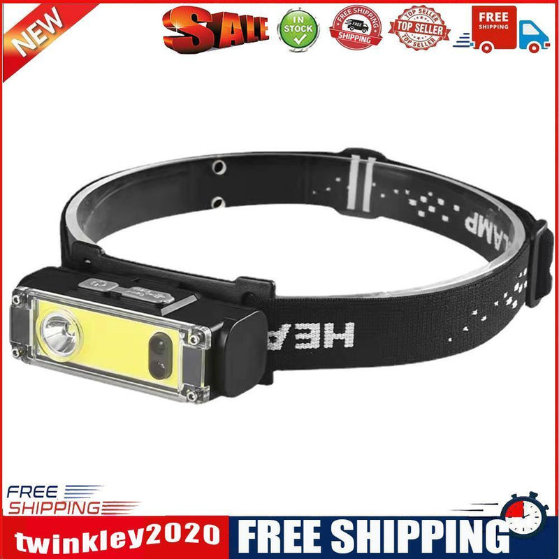 COB+XPE LED Strong Floodlight Headlight Smart Sensor Headlamp Red Light