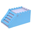 Hamster Staircase Villa Sleeping House Bear Pet Nest Log Cabinet(Blue) Newly