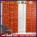 2pcs2mSemi Blackout Curtain Simple Vine Leaf Partition Window Decor(Orange)