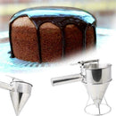 Steel Piston Funnel Pancake Batter Candy Tool Baking Cake Stand A8D2