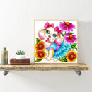Flower dog 5D DIY Diamond Painting Kits Partial Special Shape Drill