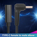 PD USB C Female to Right Angle DC Connector Adapter for Laptop (3.5x1.35mm)