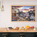 DIY Full Round Drill Diamond Painting Street Houses Drawing