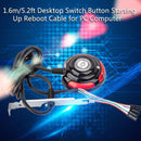 1.6m/5.2ft Desktop Switch Button Starting Up Reboot Cable for PC Computer