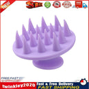 Point Tip Silicone Scalp Shampoo Massage Brush Head Acupoint Comb (Purple) Newly