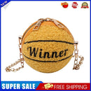 Casual Ball Shaped Shoulder Tote Women Leather Plush Crossbody Bag (Yellow)