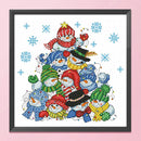 Partial Embroidery 11CT DIY Cross Stitch Stamped Christmas Snowman Pile Crafts
