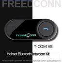 T-COM VB Motorcycle Helmet Bluetooth Intercom Headset BT Wireless Interphone