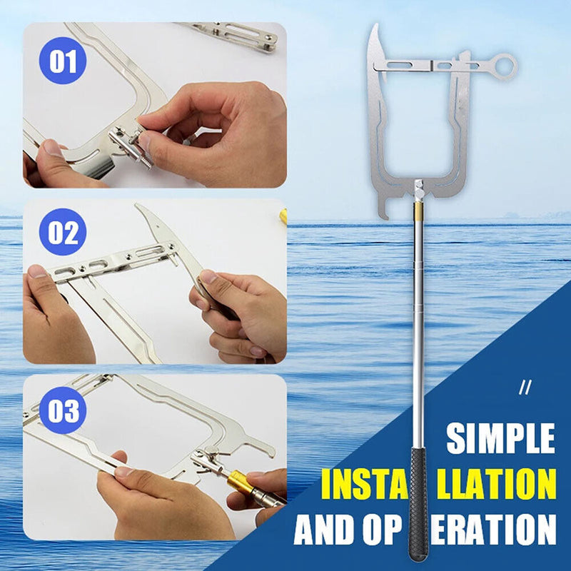 Long Distance Threader Multi Purpose Mooring Rope Dock Telescopic Boat Hooks