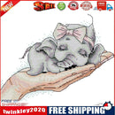 14CT Printed Partial Cross Stitch Handcraft Elephant Artwork Wall Art Decor