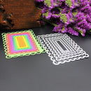 6pcs Rectangle Lace Frame Metal Cutting Dies Stencils DIY Scrapbook Craft