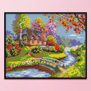 Country House Full Cross Stitch 14CT Counted Embroidery Wall Crafts Home Decor