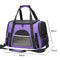 Portable Cat Dog Carrier Bag Outdoor Travel Breathable Pet Handbag (Purple)