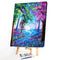 DIY Oil Painting By Numbers Kits Tree Hand Painted Canvas Color Drawing Picture