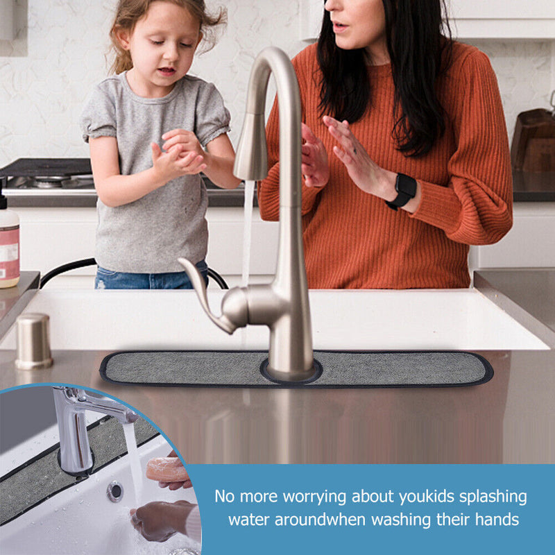 #A 2Pcs Kitchen Catcher Water Drip Splash Guard Catcher Pads Bathroom Dry Mat