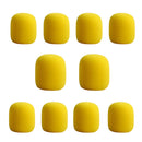 10pcs Microphone Windscreen Sponge Cover Mic Foam Protective Caps (Yellow) Newly