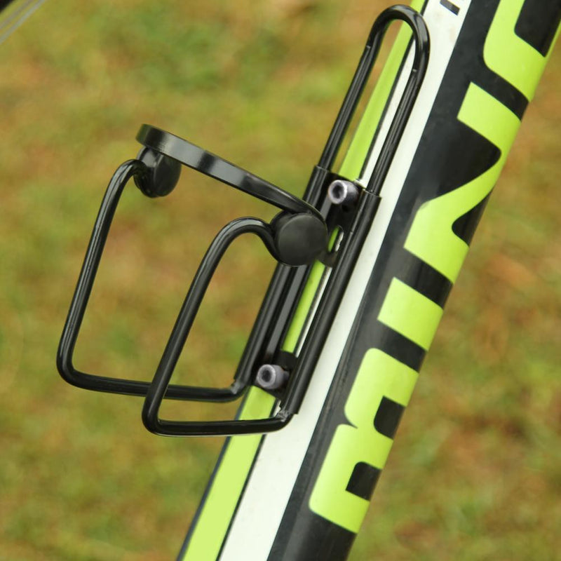 Bicycle Aluminum Kettle Stand Mountain Bike Water Beverage Bracket (Black)