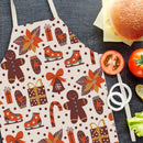 Christmas Printed Kitchen Aprons Waterproof Linen Oil-proof Apron (SD317)