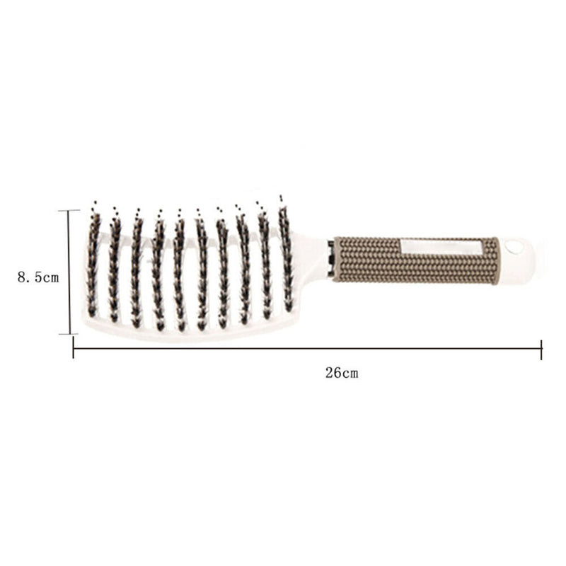 Multifunction Curved Shape Comb Hairdressing Massage Comb Brush (White) Newly