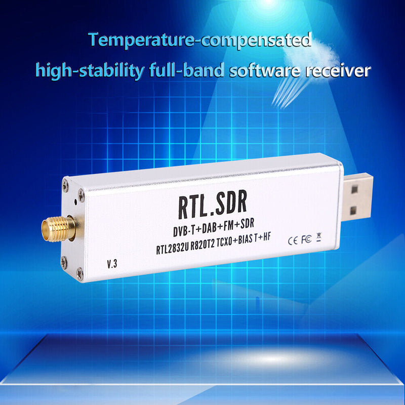 SDR Receiver 100kHz-1.7GHz Software Defined Radio Receiver (No Antenna)