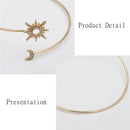Punk Exaggeration Alloy Arm Chain Bracelet Geometric Shape Hollow Out