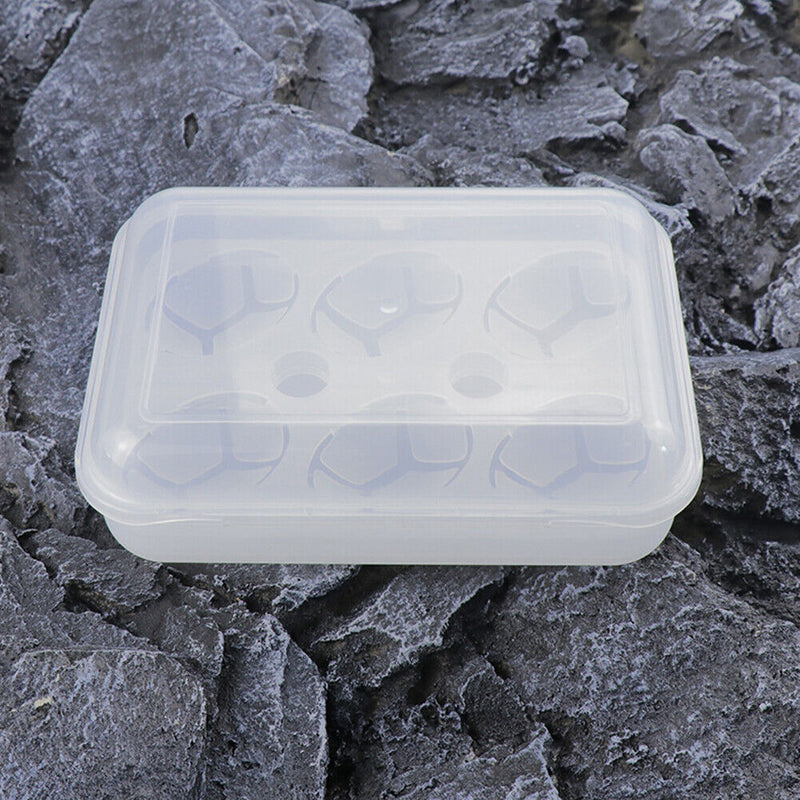 6 Slots Egg Storage Box Portable Egg Tray Holder Container for Outdoor Camping