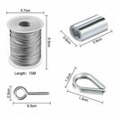 Railing Fence Stainless Steel Cable Hanging Set Wire Rope Cable Clothesline Kit
