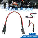 Copper 14AWG 30cm SAE to SAE Wire 2Pin SAE Power Automotive Extension Cord Cable