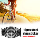 16pcs 18 inch Reflective Car Motorcycle Wheel Rim Stripe Stickers (Black) Newly