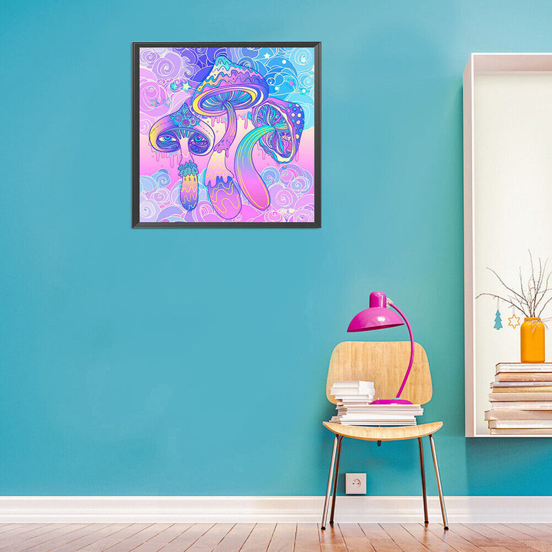 #A 5D Diamond Painting Kit Purple Bear Full Round Drill DIY Picture Home Decor