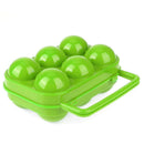 6 grid Eggs Plastic Container Holder Folding Egg Storage Box Handle Case Newly