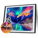 Northern Light Wolf Full Round Diamond Painting Kits 5D DIY Animal Art Picture