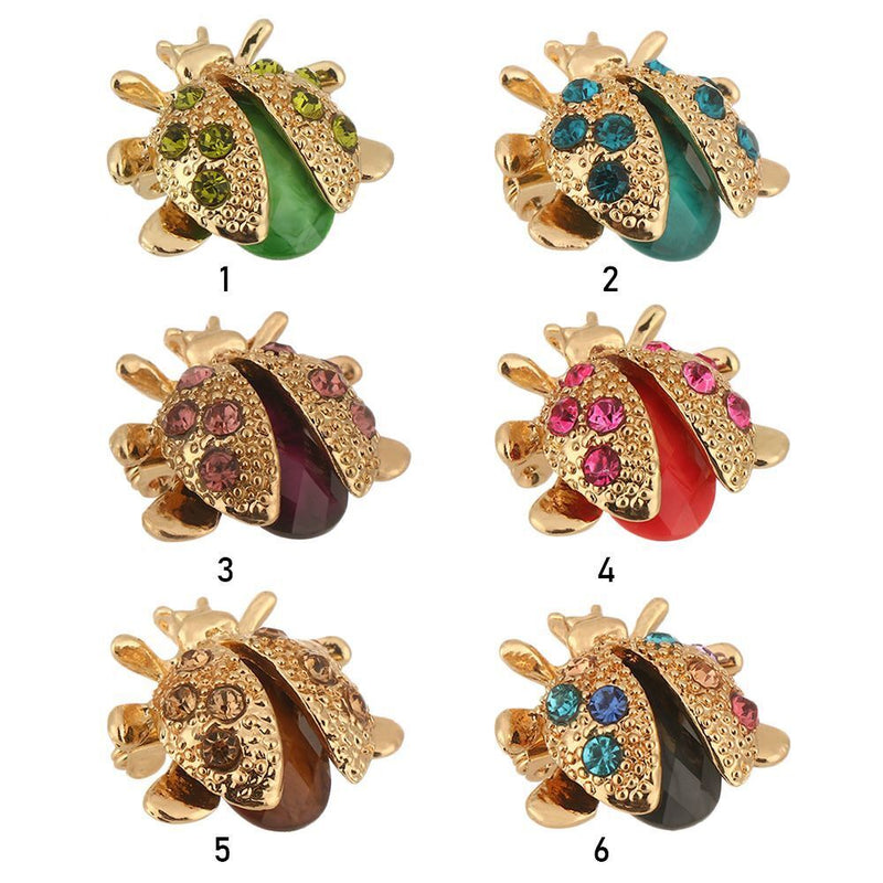 Zircon Decor Ladybug Brooches Insect Brooch Pin Animal Brooch Costume Badge Pin