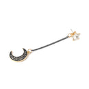 Korean Long Fashion Asymmetrical Stud Earring Drop Dangle Earrings Star Moon