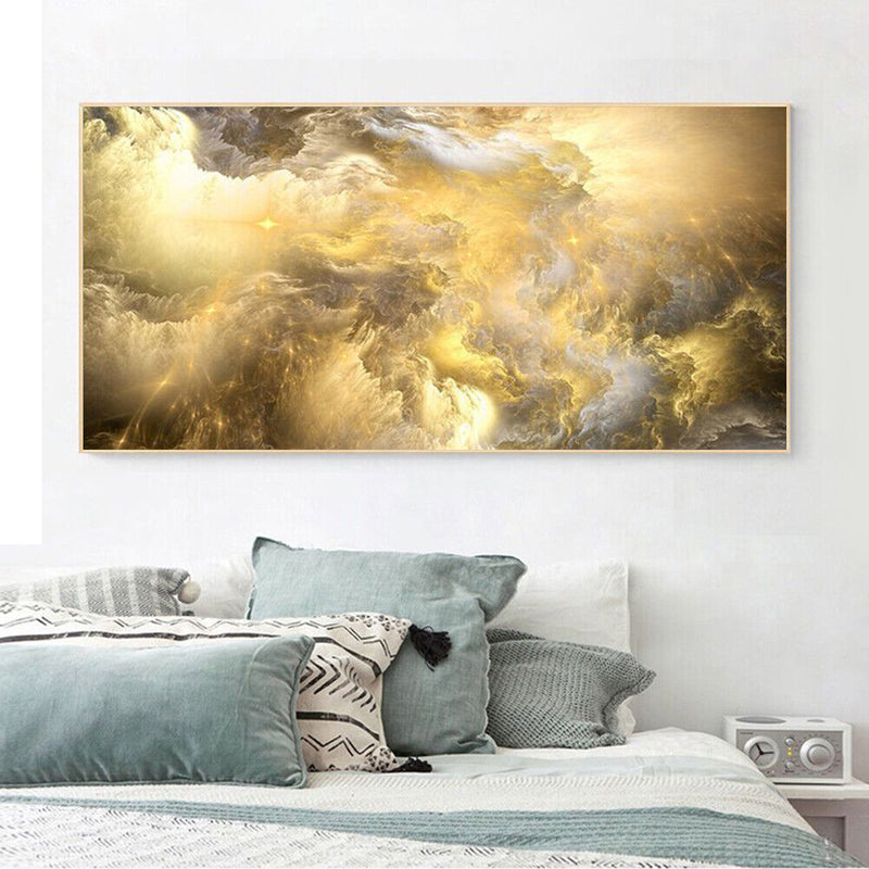 Frameless Colorful Cloud Oil Paint By Numbers DIY Handmade Drawing On Canvas Kit