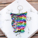 Glitter Sequins Bird Key Chain Girl Backpack Key Ring Jewelry (Multicolor)