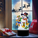 Snowman DIY Diamond Painting LED Light Mosaic Embroidery Night Lamp for Festival