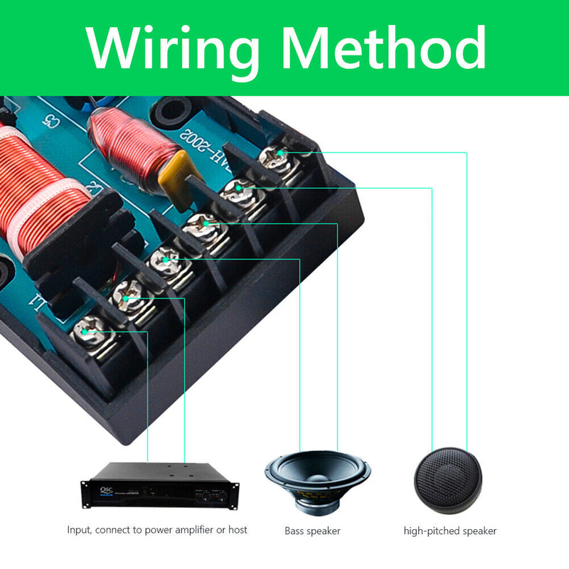120W 2 Ways Car Audio Crossover Board Treble Bass Frequency Divider Speaker