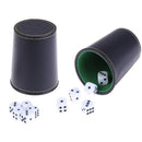 Bar Party Accessory Board Games Shaker Cups Dices Tool PU Leather Dice Cup