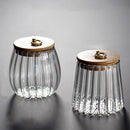 Bamboo Lid Preservation Food Storage Bottle Jar Can Borosilicate Glass
