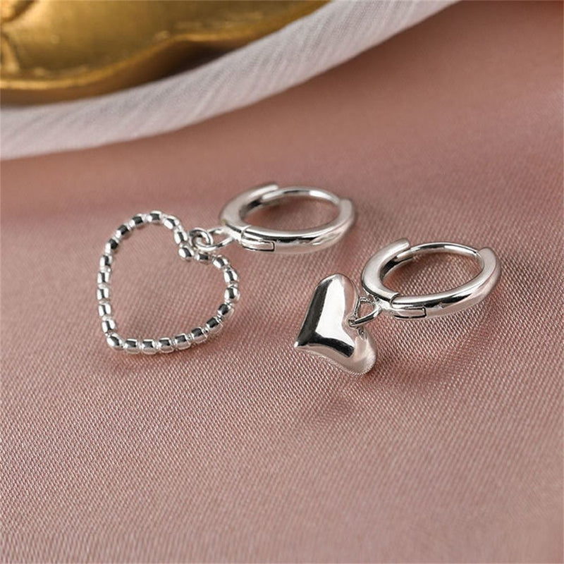 Drop Earrings Irregular Earrings Asymmetry Love Heart Earrings Jewelry