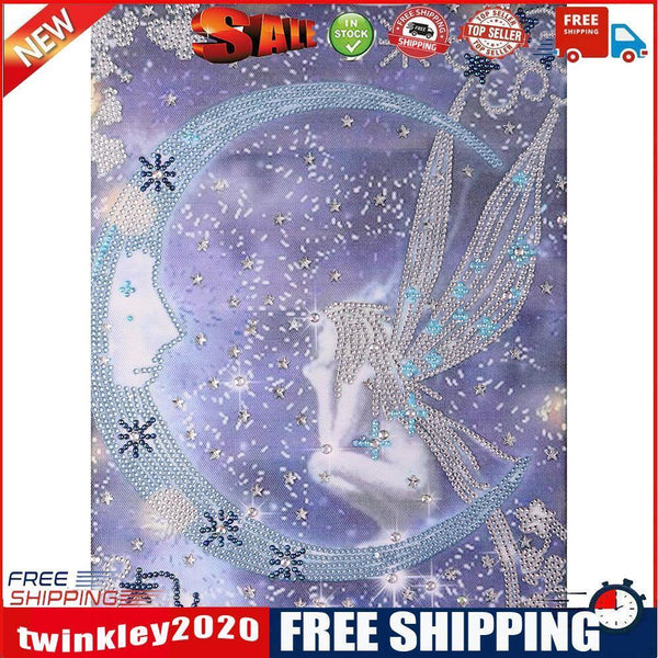 Diamond Painted 5D DIY Girl Moon Shaped Diamond YX3886