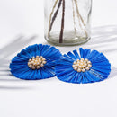 Haiqingqin Women's Fashion Earrings, Geometric Beads, Beach Jewelry, Zinc,