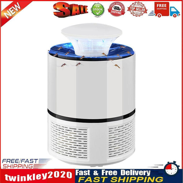 Mute Mosquito Killer Lamp USB Bug Insect Trap Radiationless Light (White) Newly