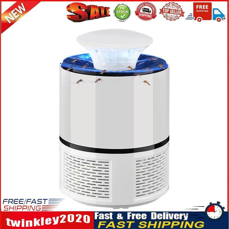 Mute Mosquito Killer Lamp USB Bug Insect Trap Radiationless Light (White) Newly