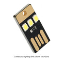 Camping Mobile USB LED Small Night Lights Energy Saving Flashlight (Black) Newly