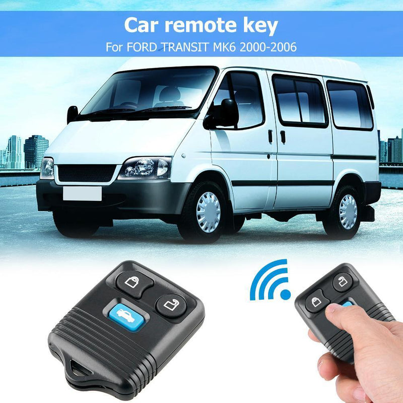 433MHz 3 Button Remote Key Fob Case with Chip for TRANSIT MK6 2000-2006 TRANSIT