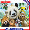 DIY Digital Picture Panda Friends Frameless Painting By Number Art Handicraft