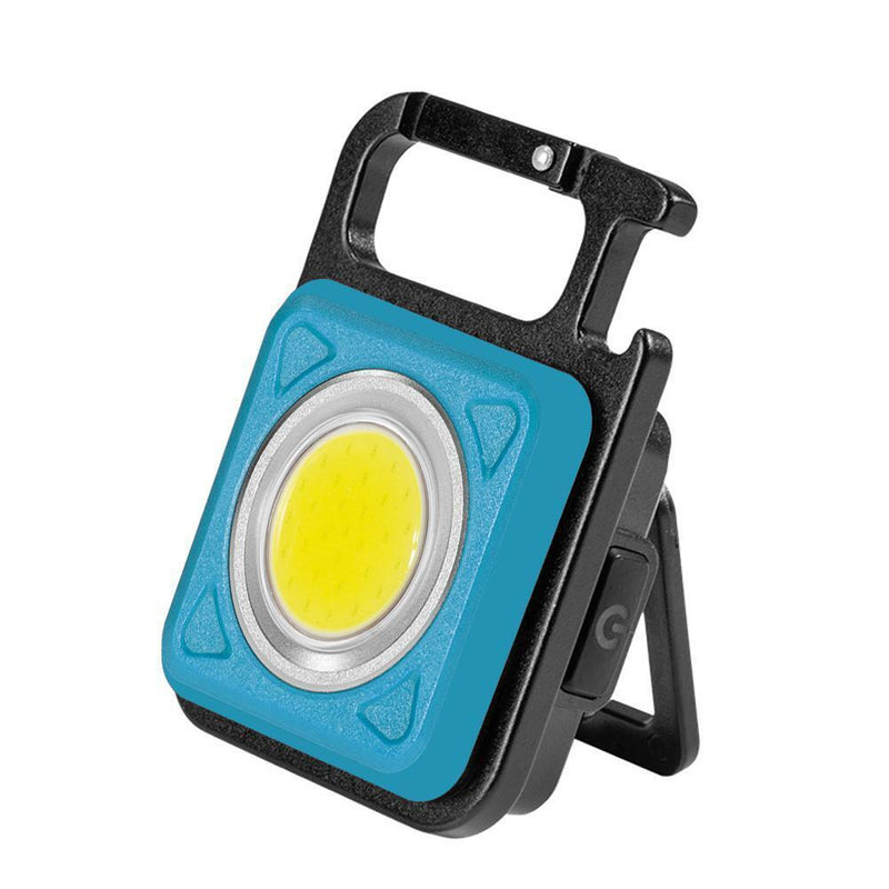 LED Keychain Flashlight 500 Lumen Outdoor Camping Working Light (Blue+Box)