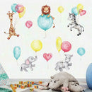 Cute Flying Animals Wall Decals Zebra Lion Elephant Decals Wall Room For M8T9